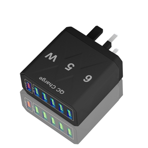 <span class=keywords><strong>Chargeur</strong></span> USB 65W 6 ports, <span class=keywords><strong>charge</strong></span> rapide QC3.0, <span class=keywords><strong>chargeur</strong></span> de voyage pour téléphone portable, adaptateur prise EU KR US UK - Product Image 4