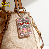 Smut the Reader Gantungan Kunci Akrilik Bergaya Tarot Desain Buku Romantis Pink dengan Tangan & Hati Aksesori Sastra yang Menyenangkan untuk Tas, Kunci