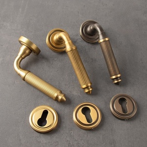 Hot bán khách sạn nhà Vàng Antique Brass Màu cà phê cửa gỗ câm cửa từ khóa xử lý thiết lập - Product Image 1