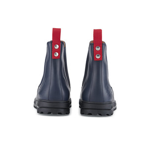 Busby stivale invernale Chelsea uomo, pelle blu Navy - Product Image 5