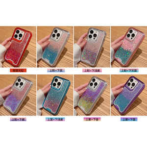 เคสโทรศัพท์แฟชั่นหรูหราไล่ระดับสีของเหลวแวววาวแวววาวผู้หญิง TPU + PC ฝาครอบกันกระแทกสำหรับ <span class=keywords><strong>iPhone</strong></span> 11 12 13 14 15 <span class=keywords><strong>PRO</strong></span> <span class=keywords><strong>MAX</strong></span> - Product Image 5