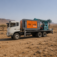 Machine de forage de puits d'eau mobile montée sur camion de 300 m, équipement de forage de puits profonds