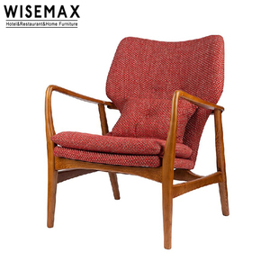 WISEMAX FURNITURE Hot Sale Modern Relax Leisure High Back Lazy <strong>Chair</strong> Accent Wood <strong>Arm</strong> <strong>Single</strong> Lounge <strong>Chair</strong> for Living Room - Product Image 6