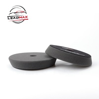 LEADMAX Tampon de polissage en microfibre à biseau plat de 6 pouces pour les roues de voiture, vente chaude, OEM personnalisable, mousse de détaillage automobile