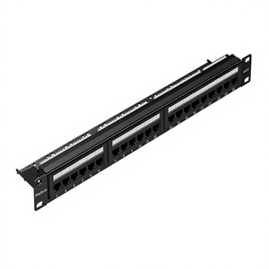 Ropassor RPS-2032H8C6 Panneau de brassage réseau CAT6 UTP préprogrammé 24 ports 19" 1U Double IDC <span class=keywords><strong>T568A</strong></span>/<span class=keywords><strong>B</strong></span> Bronze phosphoreux plaqué or 100% - Product Image 1