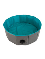 Grande piscine pliable pour chien en PVC, durable, pour le lavage des chiens, gris et vert, certifiée CE EN-71 & BSCI