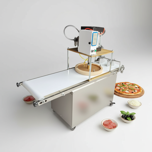 Máquina Semiautomática Comercial para Prensar <span class=keywords><strong>Pizza</strong></span>, Laminadora de Masa, Máquina para Hacer Tortillas para Pizzería, Panadería, Restaurante - Product Image 1