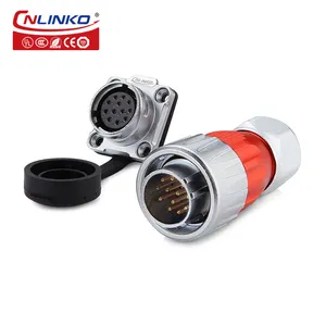 CNLINKO M20 Male female electrical 220V 500V Plug and socket 12 Pin wire connector waterproof power signal connector