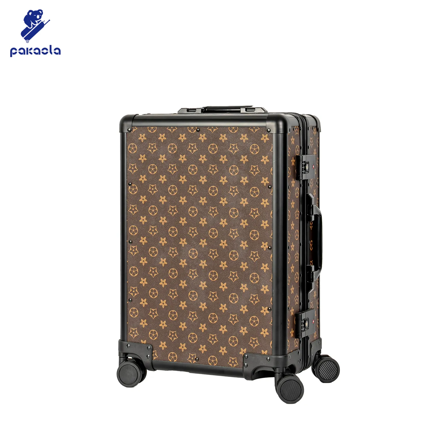 Valise personnalisée de luxe de haute qualité en cuir véritable Trolley Bagages 20 24 Sets