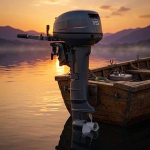 Manufacture 15 2 Stroke Engine for Manual Start Water Cooled Marine <b>Motor</b> for Small <b>Boats</b> - Product Image 3