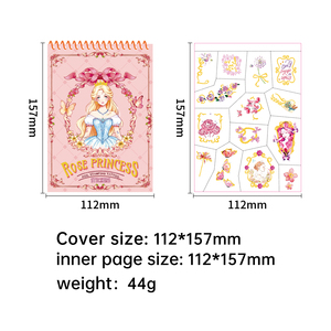 Nouveaux autocollants de tatouage animaux de dessin animé brillants en feuille métallisée |   Livre de feuilles de tatouages temporaires imperméables et écologiques pour les fêtes d'enfants - Product Image 3