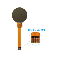 Layar bulat Lcd Tft Ips 0.99 inci resolusi 128*115 bulat Tft Lcd dengan antarmuka SPI untuk jam tangan pintar