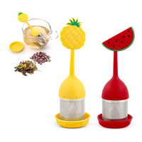 Offre Spéciale : Infuseur à Thé Pratique en Silicone en Forme de Feuille avec Plateau Anti-Goutte et Filtre en Maille d'Acier Inoxydable Portable pour la Cuisine Domestique