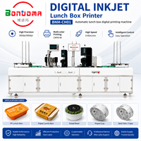 Imprimante numérique à jet d'encre pour couvercles de boîtes à lunch automatiques, machine d'impression pour la production de couvercles de contenants alimentaires jetables