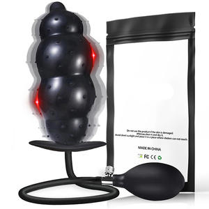 Plug anal gonflable extra large à cinq perles, long plug anal unisexe, masseur de prostate, jouets sexuels pour adultes - Product Image 1