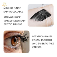 OEM ODM Mascara imperméable pour les yeux Mascara végétalien d'allongement de marque privée Mascara 4D en fibre de soie Mascara de cils personnalisé en gros