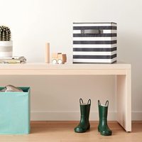 Organisateur de rangement pliable en tissu non tissé, boîte de rangement pliable pour placard, bac de rangement pour la maison