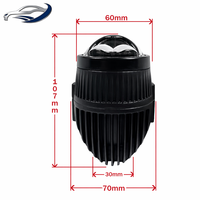 Projecteur de feux antibrouillard LED tricolore double faisceau 2,0 pouces 120W 5800K 12V, compatible universellement avec Honda/Toyota