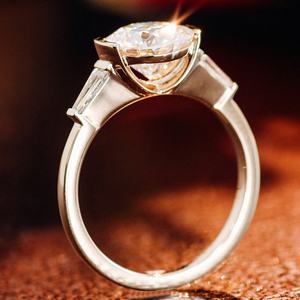 Anillos de Joyería Fina al por Mayor, Anillo de Compromiso de Diamantes para Mujer, VVS. Anillos de Oro de 14K y 18K con Moissanita para Mujer, Anillos de Compromiso - Product Image 5