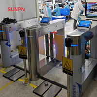 Système de contrôle d'accès ESD SUNPN, testeur ESD intelligent, portillon tournant avec écran LCD pour salle blanche et usine SMT