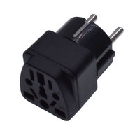 Adaptateur universel allemand EU Type-F Schuko rond 2 broches CA pour convertir les prises US, AU, UK en prises européennes pour les voyages