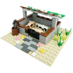 Blocs de construction en plastique ABS Taoxi MOC, ensemble d'animaux de la ferme, vache, lapin, cochon, modèle de paysage à assembler soi-même, jouet éducatif 14+ - Product Image 4