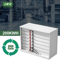 Armoire de stockage d'énergie 200 kWh LiFePO4 720 V haute tension à refroidissement par air forcé, protection IP65, 8000 cycles, suppression d'incendie intégrée