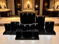 Boîte à bijoux LED en stock, boîte à bijoux LED pour la vente au détail, boîtes à bijoux LED lumineuses en gros, boîtes à bijoux LED personnalisées avec logo, série complète de boîtes à bijoux en diamant