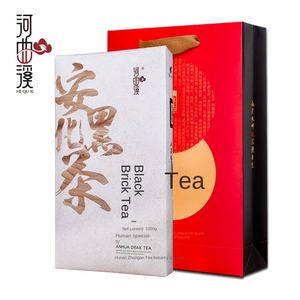 Thé noir Anhua biologique de spécialité du Hunan 1000 grammes directement de l'usine Hqu Xi thé en brique approuvé par Xi'an - Product Image 3