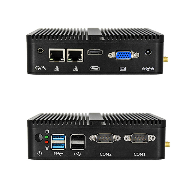 Industrial Mini PC Dual LAN X86 Celeron N2840 2 Cores Low-Power Mini Computer Industry Workstation Windows 10/11 Server in Stock
