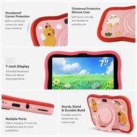 Tablet Anak HYRS Baru Berkualitas Tinggi 7 Inci WIFI Android 13 Qualcomm Octa Core 12GB RAM 256GB ROM Pink Tablet Edukasi Pembelajaran