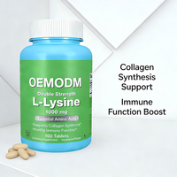 Comprimés de chlorhydrate de L-Lysine OEM 1000 mg |   Complément d'acides aminés en marque privée, 100 comprimés