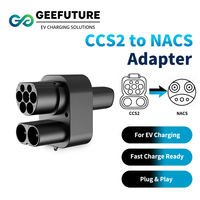 Adaptateur de chargeur de voiture électrique GEEFUTURE CCS2 vers Nacs EV, adaptateur de port de charge AC DC 250A 80A pour Tesla, prise OEM personnalisée