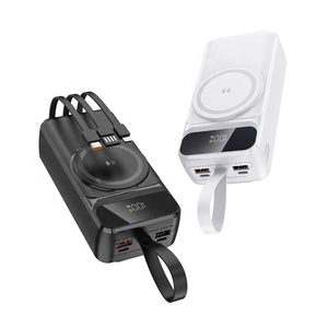 OEM PD 22.5W charge rapide 30000mAh Power Bnak intégré 3 câbles Type-C entrée affichage numérique Portable Power Bank avec lanière - Product Image 2