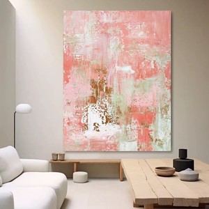 Hand Painted Oil Painting Pastel Colored Abstract Textured Wall Art For Living Room Decorative Canvas No <b>Frame</b> Impressionism - Product Image 2