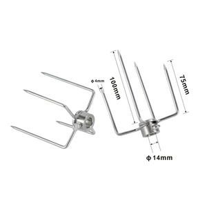 Accessori per barbecue portatili saldati pollo resistente al calore grigliate girarrosto forchette per barbecue di pollo da campeggio e carbone - Product Image 2