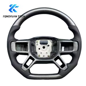 Volant en fibre de carbone forgé à fond plat personnalisé pour Land Rover Discovery 5 Defender 36 2016 2017 2018 2019 2020 2021 <span class=keywords><strong>2022</strong></span> - Product Image 1