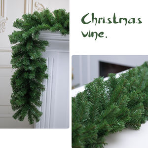 พวงมาลัยหวายพลาสติก PVC สีเขียว ขนาด 2.7 เมตร สำหรับตกแต่งฉากสไตล์ยุโรป ผลิตในจีน เหมาะสำหรับตกแต่งหน้าร้าน ห้างสรรพสินค้า และสถานที่ต่างๆ - Product Image 2