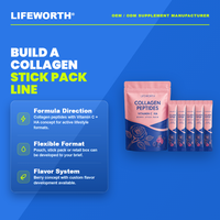 LIFEWORTH Collagène Peptides Vitamine C Acide Hyaluronique Poudre de Baies en Sachet avec Collagène Peptides Vitamine C Marque Privée