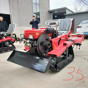 Mini cultivador multifuncional tipo pista 25HP 35HP <span class=keywords><strong>Arroz</strong></span> Paddy Dry Land Rotary Tiller Soil Ripper Tractor - Product Image 4