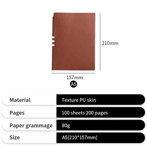 Promotional Leather Journal Gift Soft Cover Student A5 Note <b>Book</b> for Office - Product Image 2