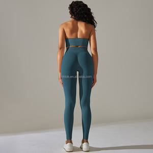 Deportiva Mujer Tendencia Seamless High Quality Activewear Fitness Yoga Set <b>Sports</b> <b>Bra</b> Leggings Workout Sets for WomenTank Top - Product Image 2