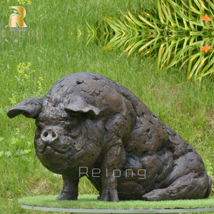 Décoration extérieure sculptée <span class=keywords><strong>à</strong></span> la main Sculpture animale en métal personnalisée Statue de <span class=keywords><strong>sanglier</strong></span> en bronze - Product Image 3