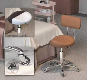 Sillón elevador con ruedas y asiento tipo sillín específico para salón de belleza, taburete silencioso con ruedas, taburete profesional para barbería, banco para técnico de uñas - Product Image 4
