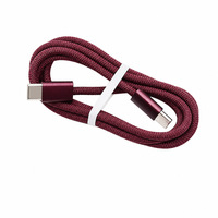 Câble de charge rapide Phone 18 rouge vin 1m PD, câble USB-C vers USB-C original 1m, câble tressé Type-C 3ft 60W à charge rapide