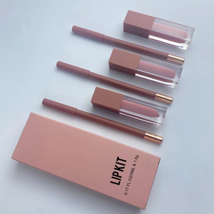 Kit para Hacer Brillo Labial de Color <span class=keywords><strong>Nude</strong></span> de Marca Privada con Delineador de Labios <span class=keywords><strong>Nude</strong></span>, Brillo Labial Líquido Mate Vegano de Alta Pigmentación - Product Image 2