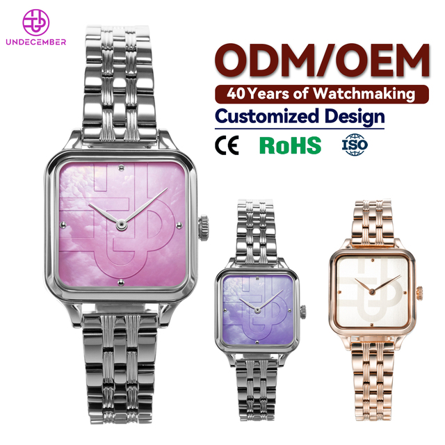 Wholesale Private Label OEM Womens Minimalist Quartz Waterproof Stainless Steel Wristwatch Custom Logo Brand Factory Undecember