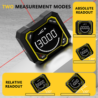 Détecteur d'angle numérique professionnel de haute précision avec 3 niveaux laser, base magnétique, modes absolu et relatif