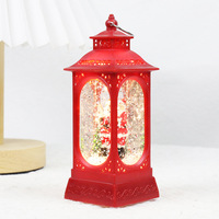 Decorazioni Natalizie, Lampada a Vento in Plastica Stile Retrò, Luce Notturna, Regalo Cartoon, Decorazione da Tavolo con Luce Atmosferica