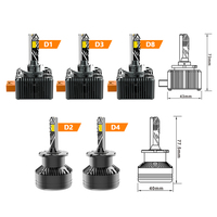 Ampoule de phare LED AKE D2S 55W 5500LM Série D1S D2S D3S D4S D8S Canbus Nouvelle ampoule de voiture en aluminium